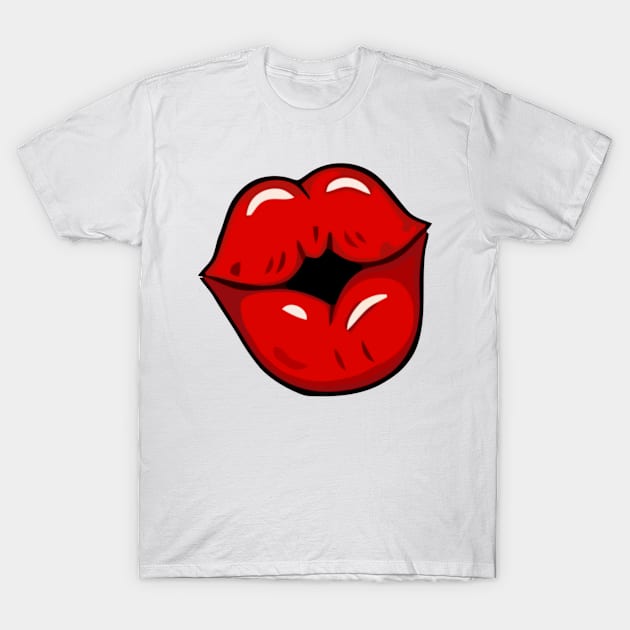 Lips T-Shirt by Teeeshirt